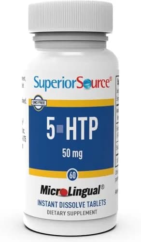 Superior Source 5-HTP 50 mg | Sublingual Tablets for Sleep & Relaxation (60 Count) thumbnail 1