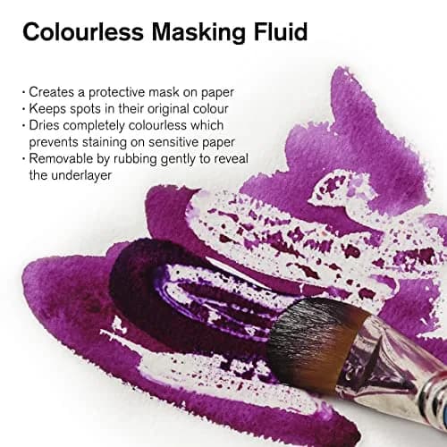 Winsor & Newton Art Masking Fluid, Colourless 75ml (2.53 Fl Oz) | Protects Areas During Watercolor Washes thumbnail 2