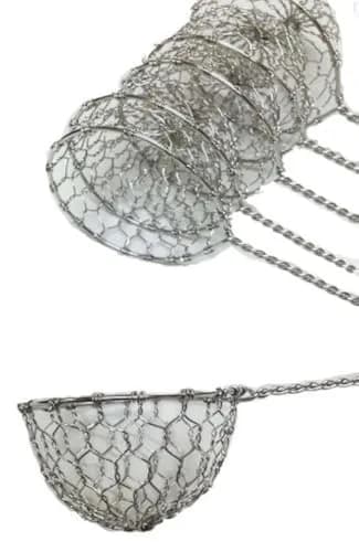 M.V. Trading Shabu Shabu Hot Pot Strainer Scoops, Set of 6 | Stainless Steel Food Scoops for Hot Pot (9 in) thumbnail 1