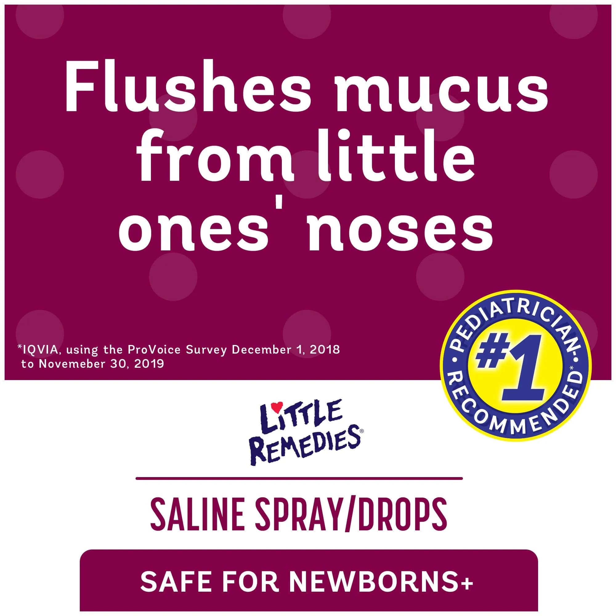 Little Remedies Sterile Baby Saline Nasal Spray and Drops 15ml (0.5 Fl Oz) | Safe for Newborns, Drug-Free Relief - view 2