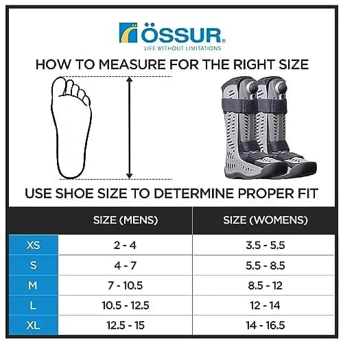 Ossur Rebound Air Walker Boot | Comfortable Walking Boot with Compression Straps & Air Pump Rocker Bottom (Large, High Top) thumbnail 6