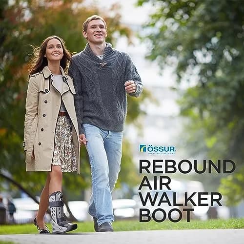 Ossur Rebound Air Walker Boot | Comfortable Walking Boot with Compression Straps & Air Pump Rocker Bottom (Large, High Top) thumbnail 7