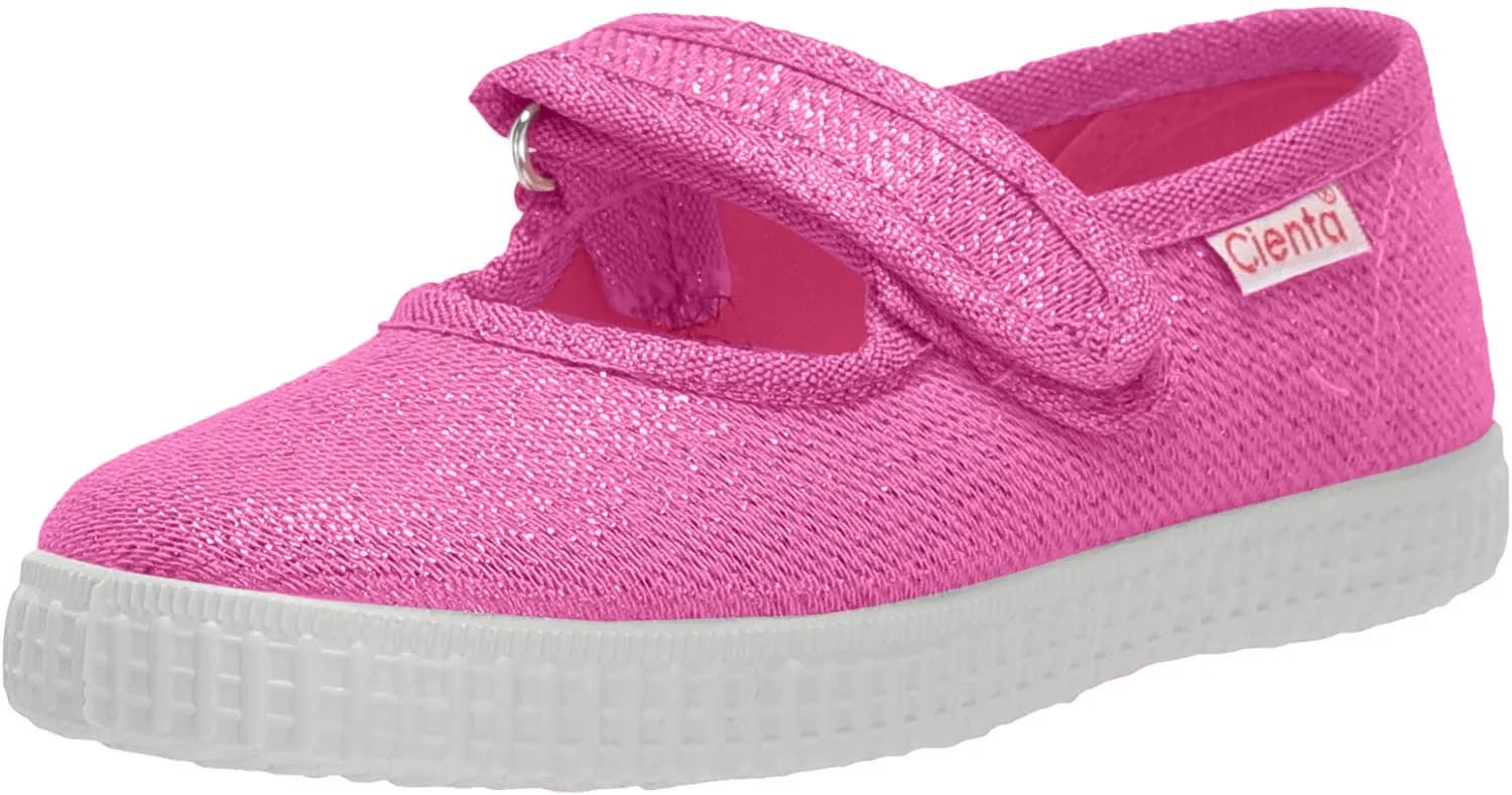 Cienta Baby Girls Mary Jane Flat, Fuchsia, 4 Infant US | Classic, Adjustable Strap, Eco-Friendly