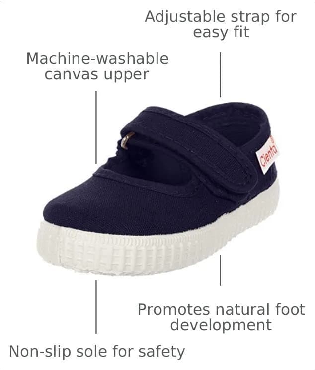 Cienta Baby Girls Mary Jane Flat 2.5 Infant Navy | Classic Style & Eco-Friendly Comfort thumbnail 2