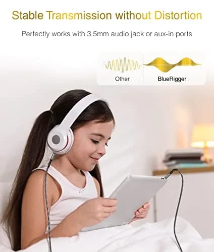 BlueRigger 3.5mm Stereo Audio Cable 15FT | Hi-Fi Sound, Gold Plated Jack, Auxiliary for Headphones & Car Stereo thumbnail 8