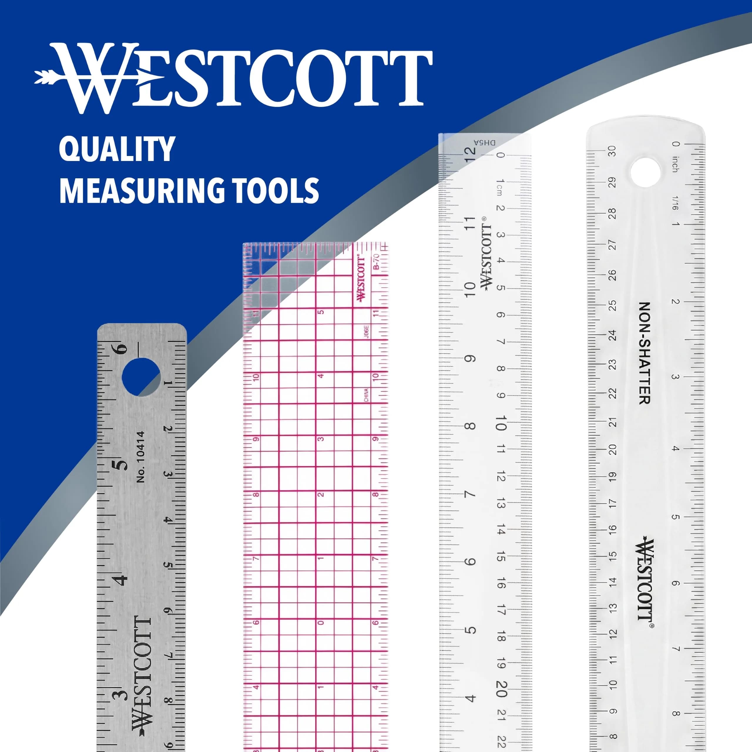 Westcott 10-Piece Geometry Math Set | Precision Tools for Students & Classrooms - view 5