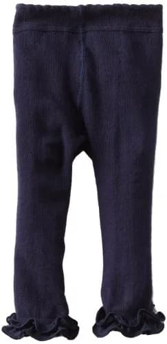Jefferies Socks Baby-Girls Infant Pima Ruffle Footless Tight, Navy, 6-18 Months | Soft Cotton for Delicate Skin thumbnail 1
