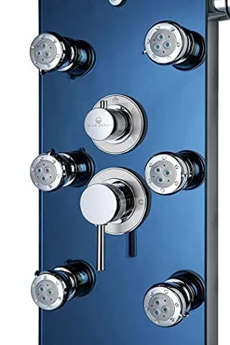 Blue Ocean 52" Stainless Steel Shower Panel Tower System Rainfall Jets LED Display | Luxury Bathroom Fixture thumbnail 4
