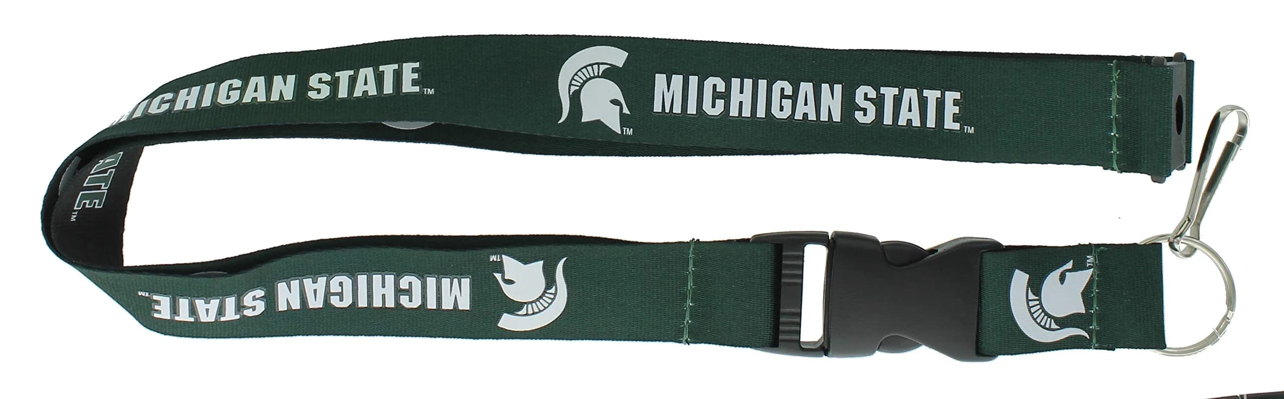 aminco NCAA Michigan State Spartans Reversible Lanyard | 36" Team Spirit Accessory — Team Colors
