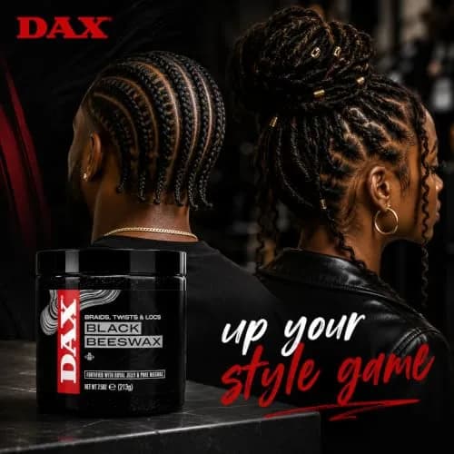 DAX Black Beeswax Hair Wax for Braids, Twists & Locs, 7.5 Oz | Nourishes & Defines Textured Hair thumbnail 5