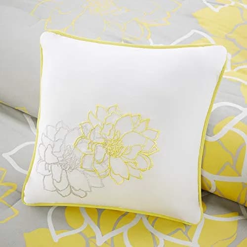 Madison Park Lola Sateen Cotton Comforter Set-King | All Season Floral Bedding with Hypoallergenic Fill thumbnail 4