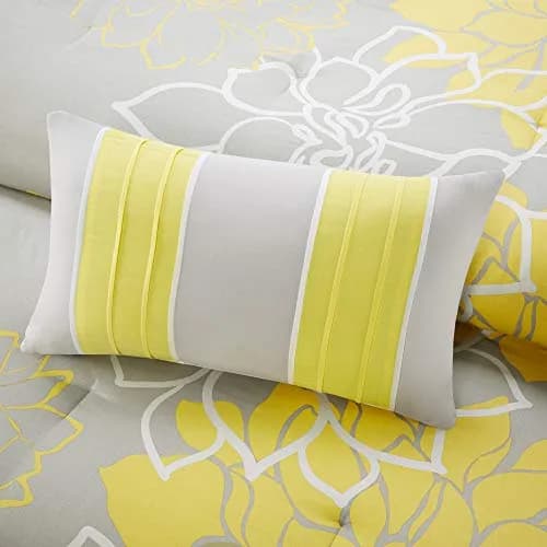 Madison Park Lola Sateen Cotton Comforter Set-King | All Season Floral Bedding with Hypoallergenic Fill thumbnail 7
