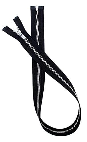 Zipperstop 30" Aluminum Jacket Zipper ~ YKK #5 ~ Separating ~ Black | Medium Weight thumbnail 1