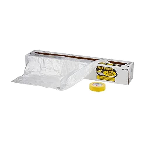 3M Plastic Sheeting 16 ft x 400 ft | Industrial Masking & Painting Surface Cover thumbnail 1