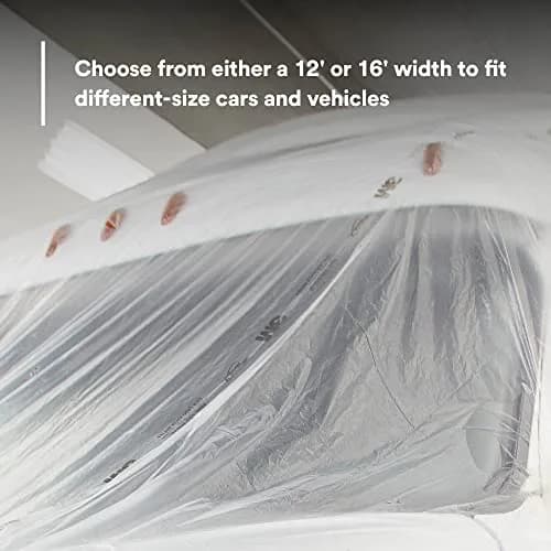 3M Plastic Sheeting 16 ft x 400 ft | Industrial Masking & Painting Surface Cover thumbnail 5