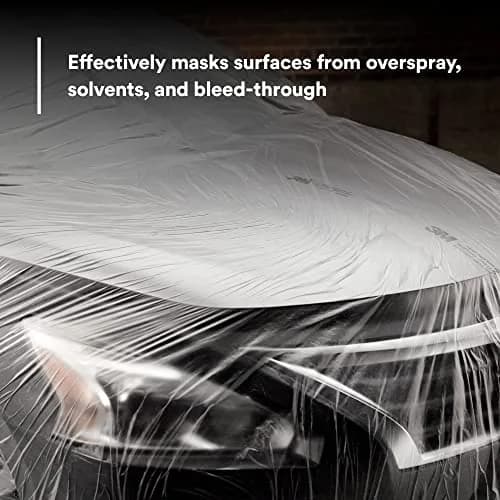 3M Plastic Sheeting 16 ft x 400 ft | Industrial Masking & Painting Surface Cover thumbnail 3