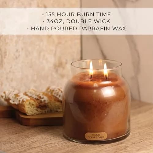 A Cheerful Giver Crumb Coffee Cake Candle 34oz | Long Burn Time & USA Quality thumbnail 3