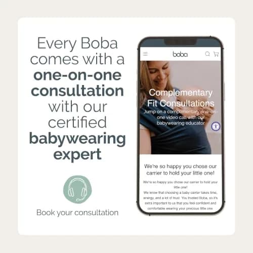 Boba Baby Wrap Carrier - Stretch Cotton Newborn Sling, Grey | Ergonomic, Hip-Healthy & Supportive (70-120 chars) thumbnail 7