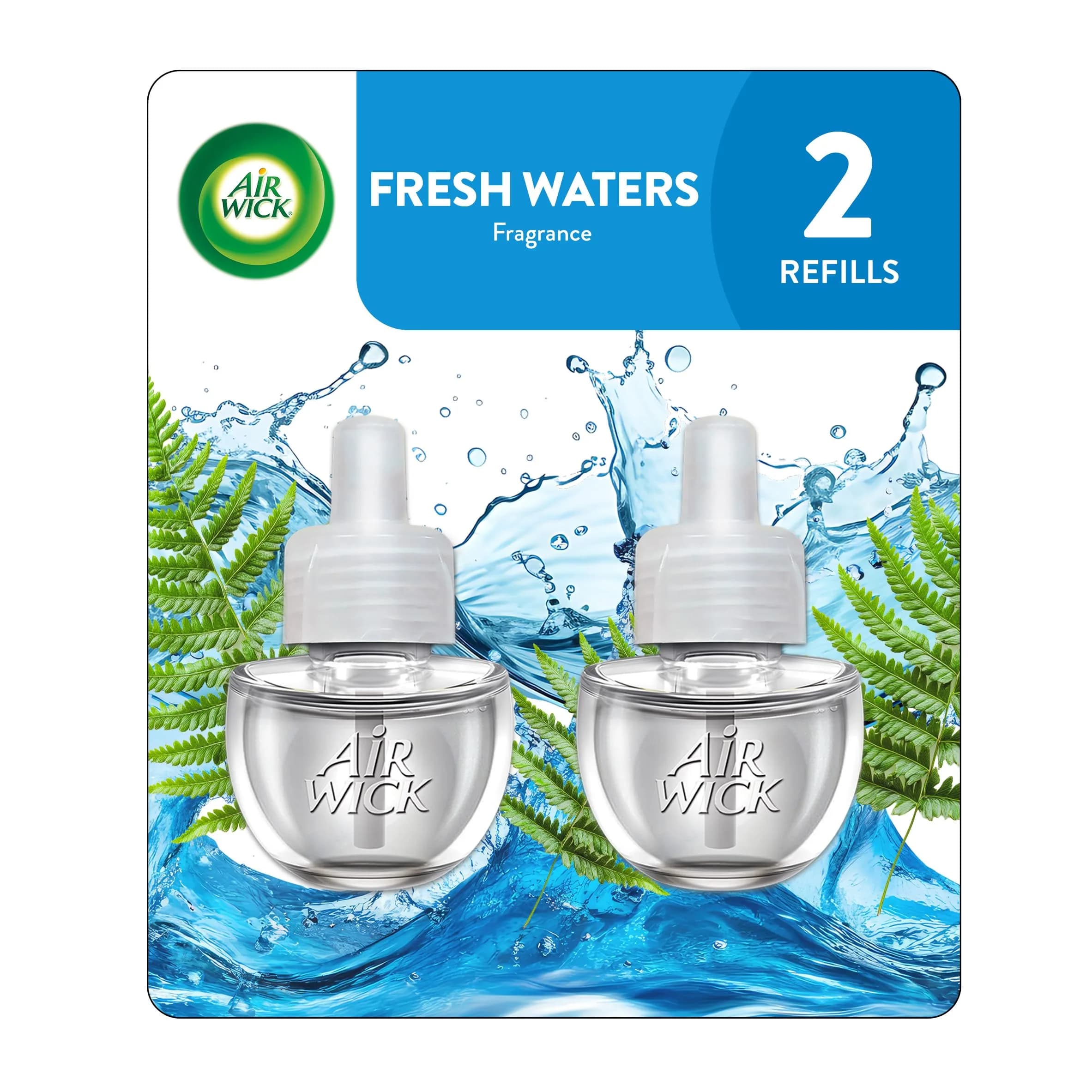 Air Wick Plug In Refills Fresh Waters Scented Oil 2ct | Infused with Essential Oils — Sss