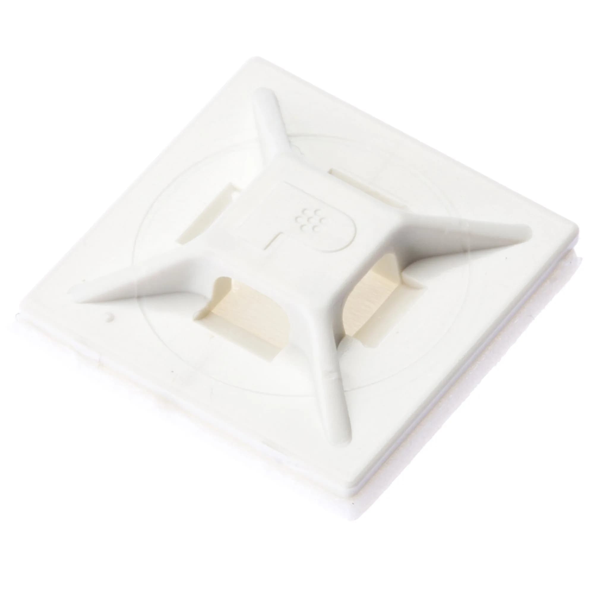 Panduit Cable Tie Mount, Adhesive Backed, 4-Way, ABS, White (500-Pack) | Reliable Wire Routing Solution — White