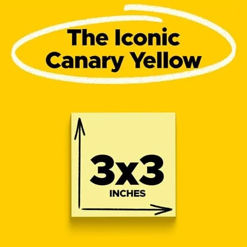 Post-it Notes 3 x 3 in Canary Yellow 18 Pads | Iconic Self-Stick Notes for Organization thumbnail 3