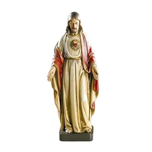 Avalon Gallery Catholic Saints Figurine - Toscana Collection Religious Statue, 8" H, Sacred Heart | Traditional Catholic Decor thumbnail 1