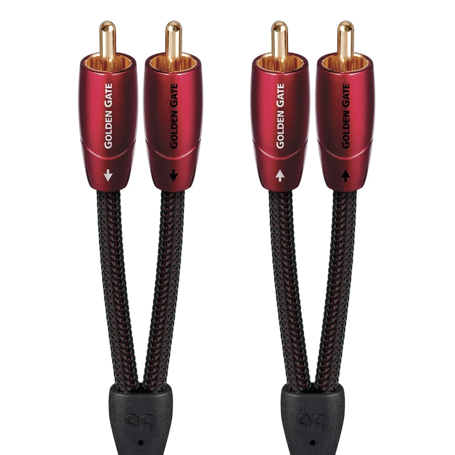 AudioQuest Golden Gate Stereo Cable with 4 RCA Plugs, 0.6 m (2 ft) | High-Fidelity Audio Connectivity - main product image
