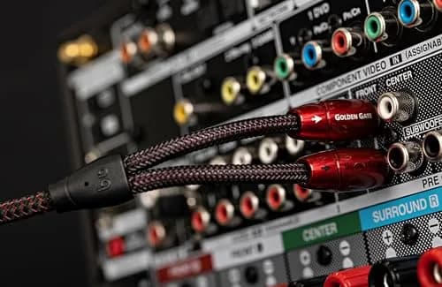 AudioQuest Golden Gate Stereo Cable with 4 RCA Plugs, 0.6 m (2 ft) | High-Fidelity Audio Connectivity thumbnail 3