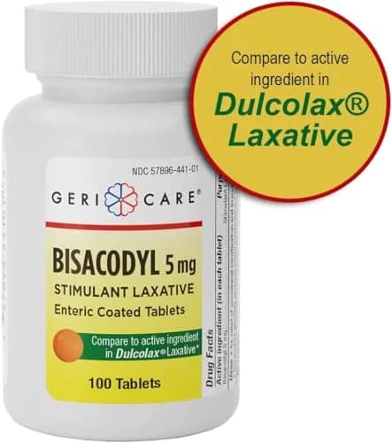 GeriCare Bisacodyl 5 mg Coated Tablet | Gentle Overnight Constipation Relief | 200 Count thumbnail 6