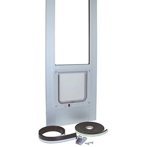 Ideal Pet Modular Aluminum Pet Patio Door, Mill (Silver) | Adjustable Height, Lockable Plastic Flap, Fits 80" Aluminum Sliding Doors thumbnail 3