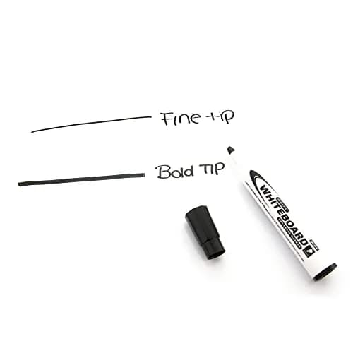 BAZIC PRODUCTS Black Chisel Tip Dry Erase Markers, Low-Odor, 3 Count | Writes Bold or Broad Lines on Whiteboards thumbnail 5