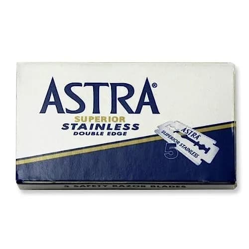 ASTRA Razor Blades 100 Count | Barbershop Quality Stainless Steel Blades for Men thumbnail 1