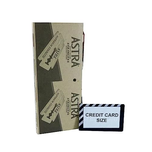 ASTRA Razor Blades 100 Count | Barbershop Quality Stainless Steel Blades for Men thumbnail 3
