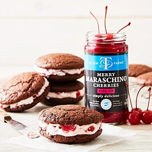 Tillen Farms Merry Maraschino Cherries 13.5 oz | Natural, Dyes-Free, Pitted with Stems thumbnail 3
