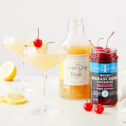 Tillen Farms Merry Maraschino Cherries 13.5 oz | Natural, Dyes-Free, Pitted with Stems thumbnail 4