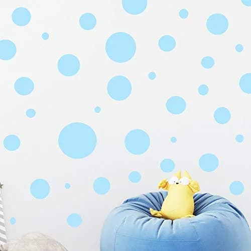 Create-A-Mural Polka Dot Wall Stickers 63 Piece Set | Assorted Sizes for Kids & Nursery Walls thumbnail 1