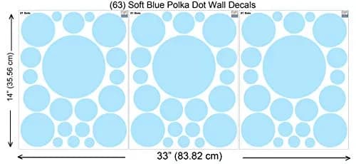 Create-A-Mural Polka Dot Wall Stickers 63 Piece Set | Assorted Sizes for Kids & Nursery Walls thumbnail 3