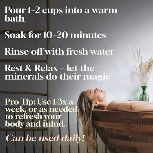 Dead Sea Warehouse Dead Sea Salts for Soaking 80 Ounce | Soothes Muscles & Skin Relief thumbnail 5