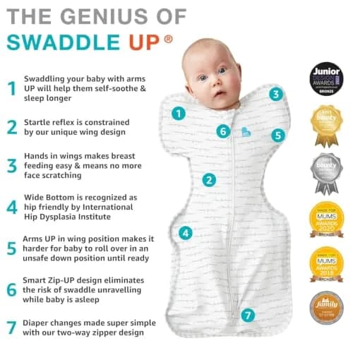 Love to Dream Swaddle UP Original Baby Sleep Sack | 1.0 TOG, 0.15 kg (0.33 lb), Gray thumbnail 5
