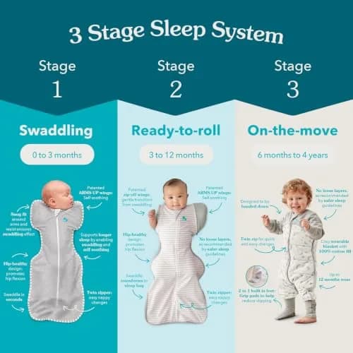 Love to Dream Swaddle UP Original Baby Sleep Sack | 1.0 TOG, 0.15 kg (0.33 lb), Gray thumbnail 8