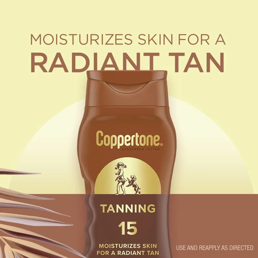 Coppertone Tanning Sunscreen Lotion SPF 15 237 ml (8 oz) | Moisturizing, Water Resistant, Oxybenzone Free - view 3