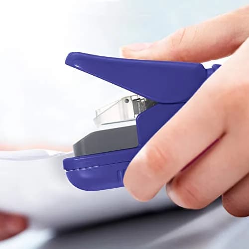 PLUS Paper Clinch Compact Staple-Free Stapler, Heavy Duty, Navy Blue | Fast paper fastening up to 5 sheets, eco-friendly, lightweight, durable thumbnail 7