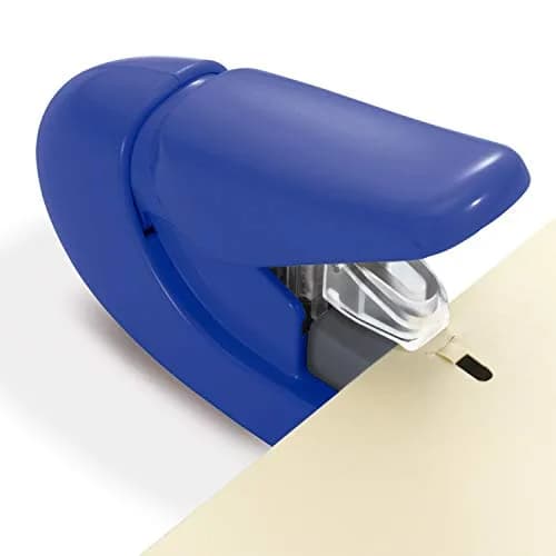 PLUS Paper Clinch Compact Staple-Free Stapler, Heavy Duty, Navy Blue | Fast paper fastening up to 5 sheets, eco-friendly, lightweight, durable thumbnail 2