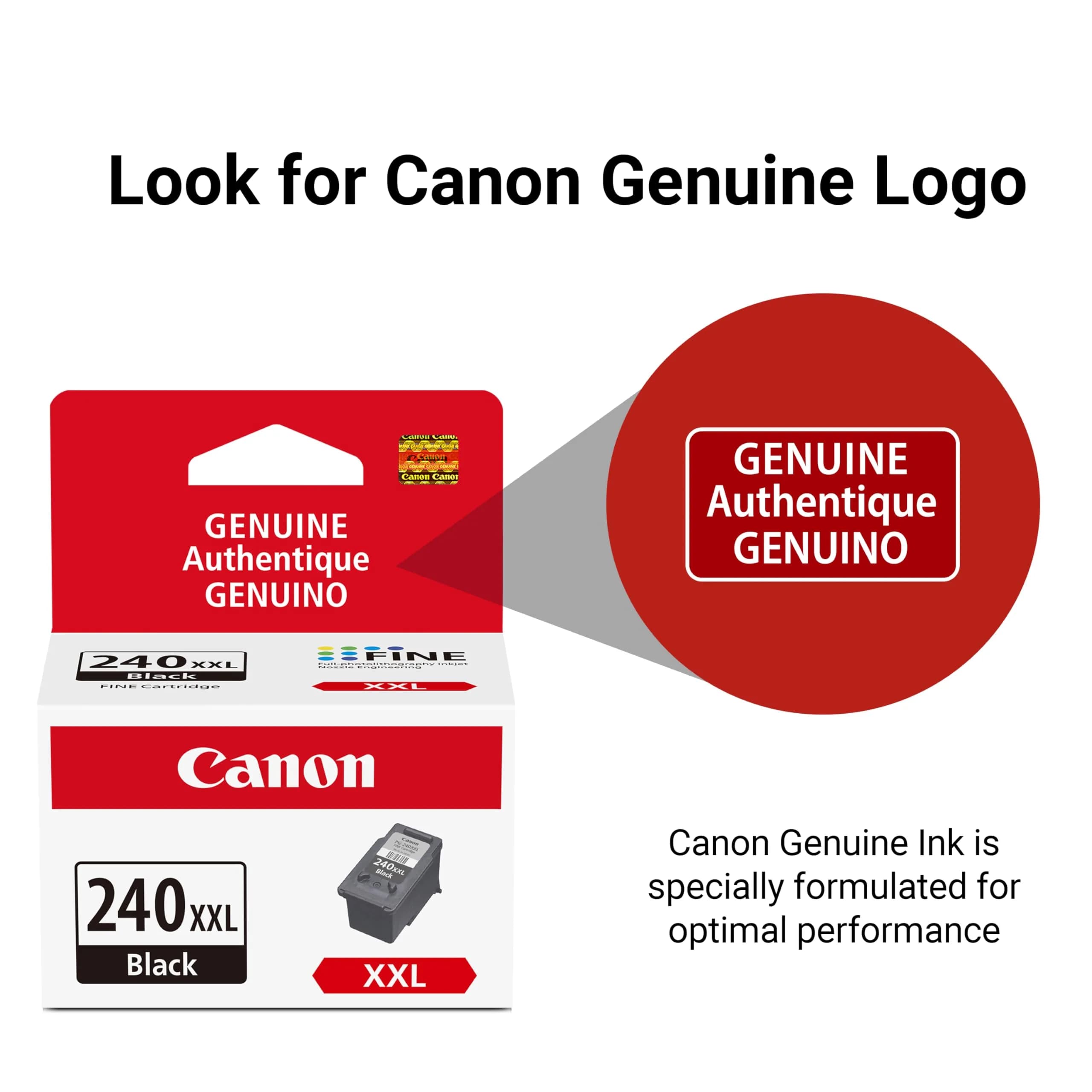 Canon PG-240XXL Genuine Black Ink Cartridge, XXL Size | Fade-Resistant Ink for Crisp Documents - view 3