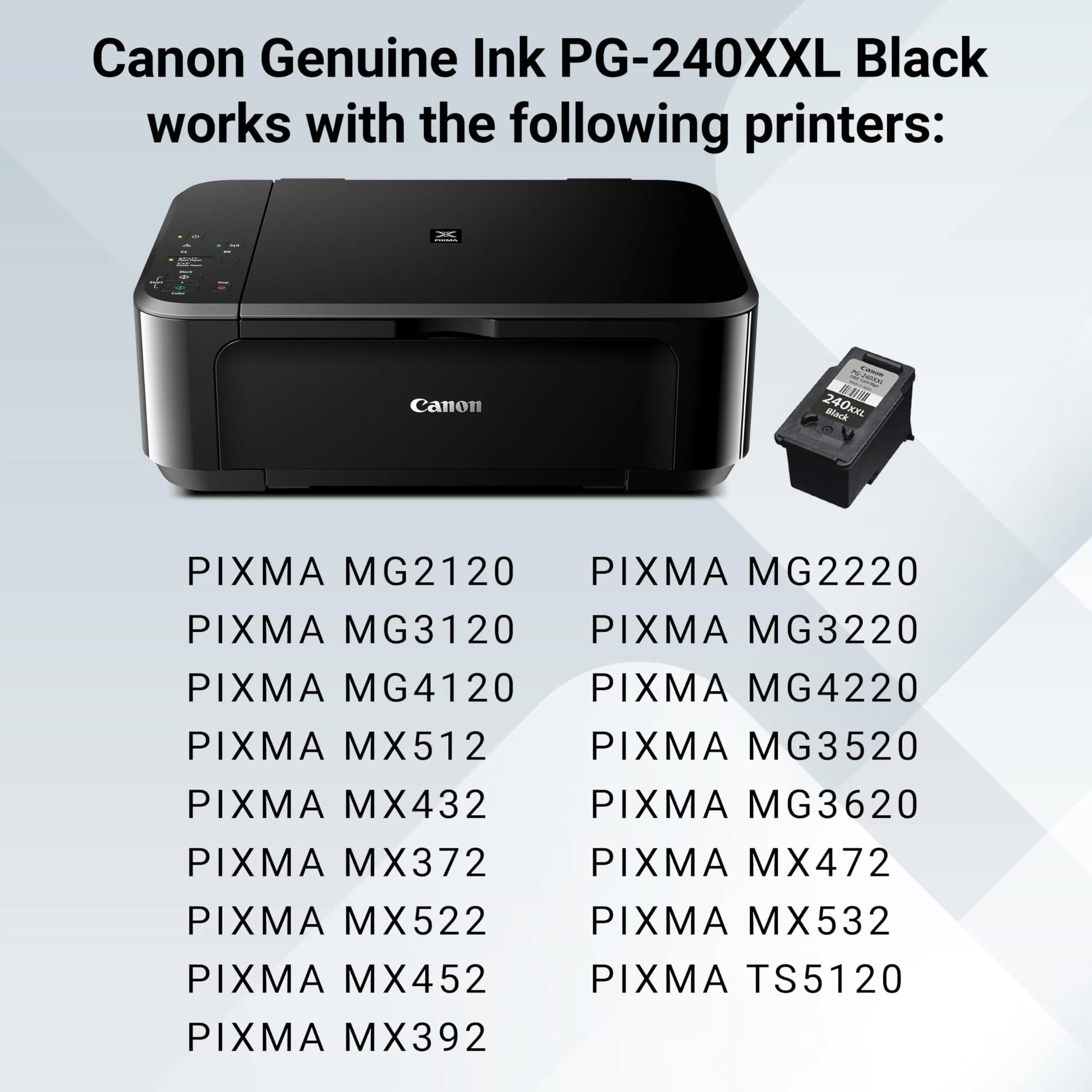 Canon PG-240XXL Genuine Black Ink Cartridge, XXL Size | Fade-Resistant Ink for Crisp Documents - view 4