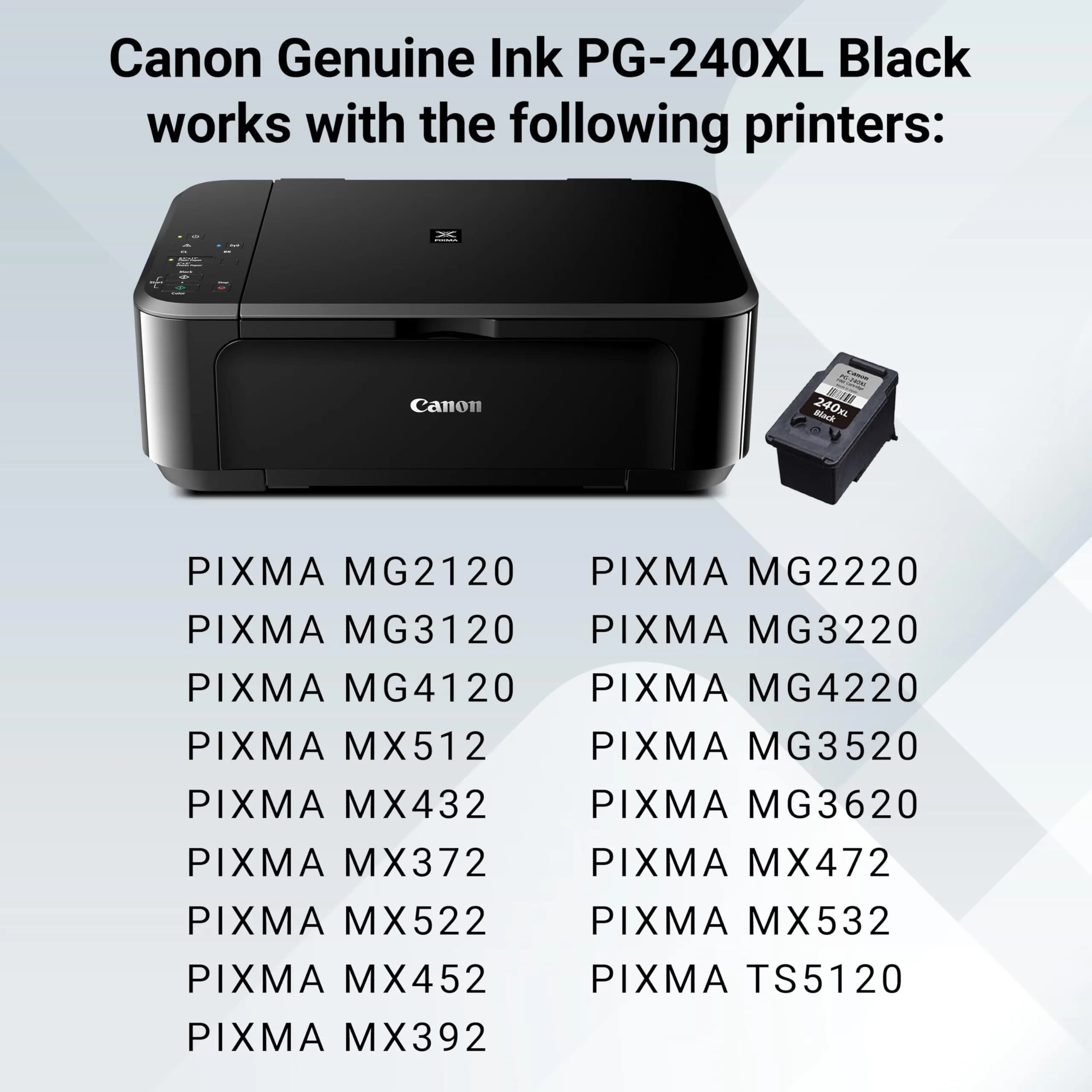 Canon PG-240XL Genuine Black Ink Cartridge | High-Yield Pigment Ink for Crisp Documents - view 4