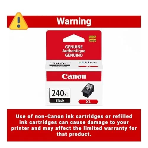 Canon PG-240 XL Genuine Black Ink Cartridge | 300 Pages Yield (9ml) thumbnail 2