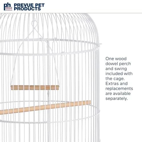 Prevue Pet Products Classic Round Bird Cage, Red | 12" (30.48 cm) Diameter x 26" (66.04 cm) Height thumbnail 4