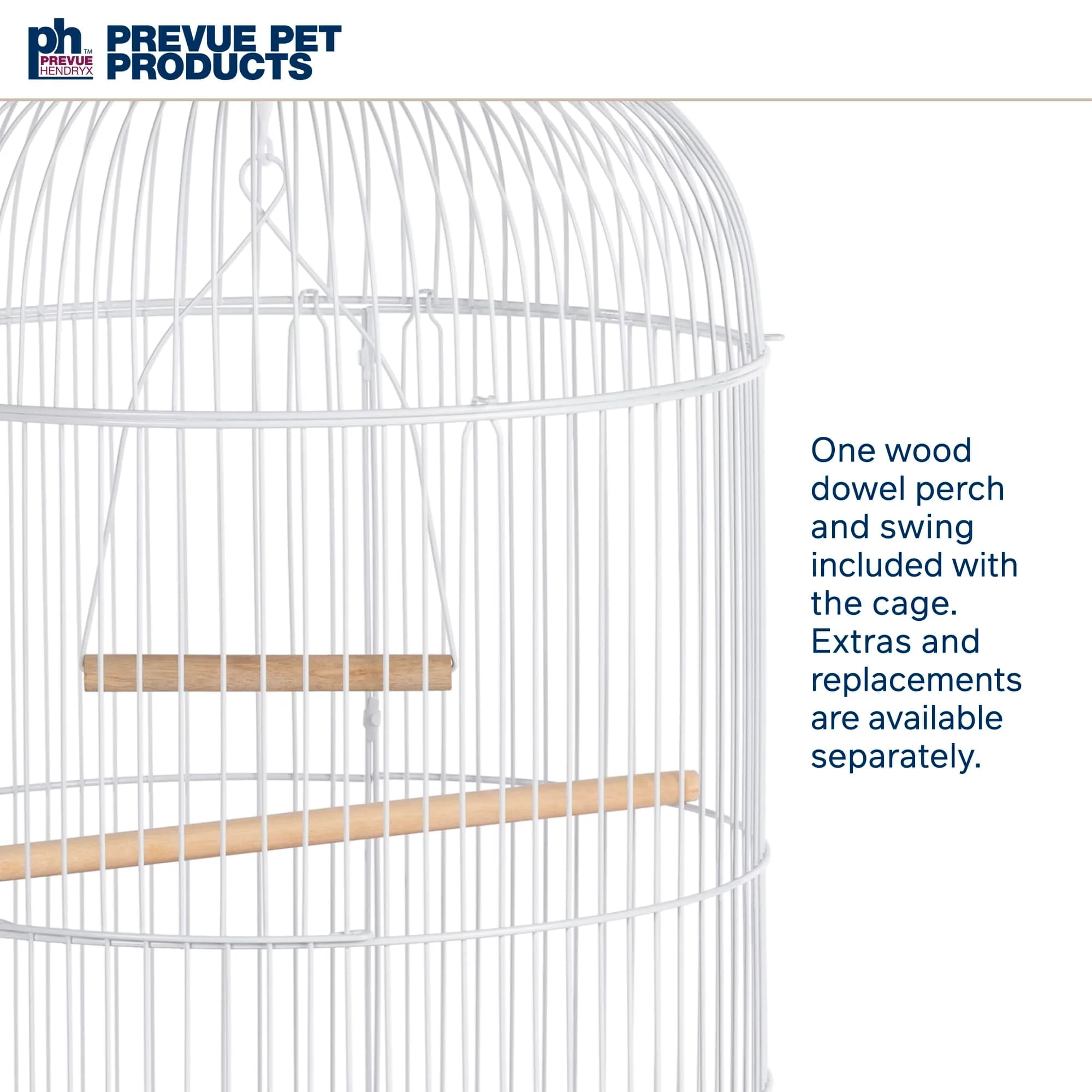Prevue Pet Products Classic Round Bird Cage, Red | 12" (30.48 cm) Diameter x 26" (66.04 cm) Height - view 4
