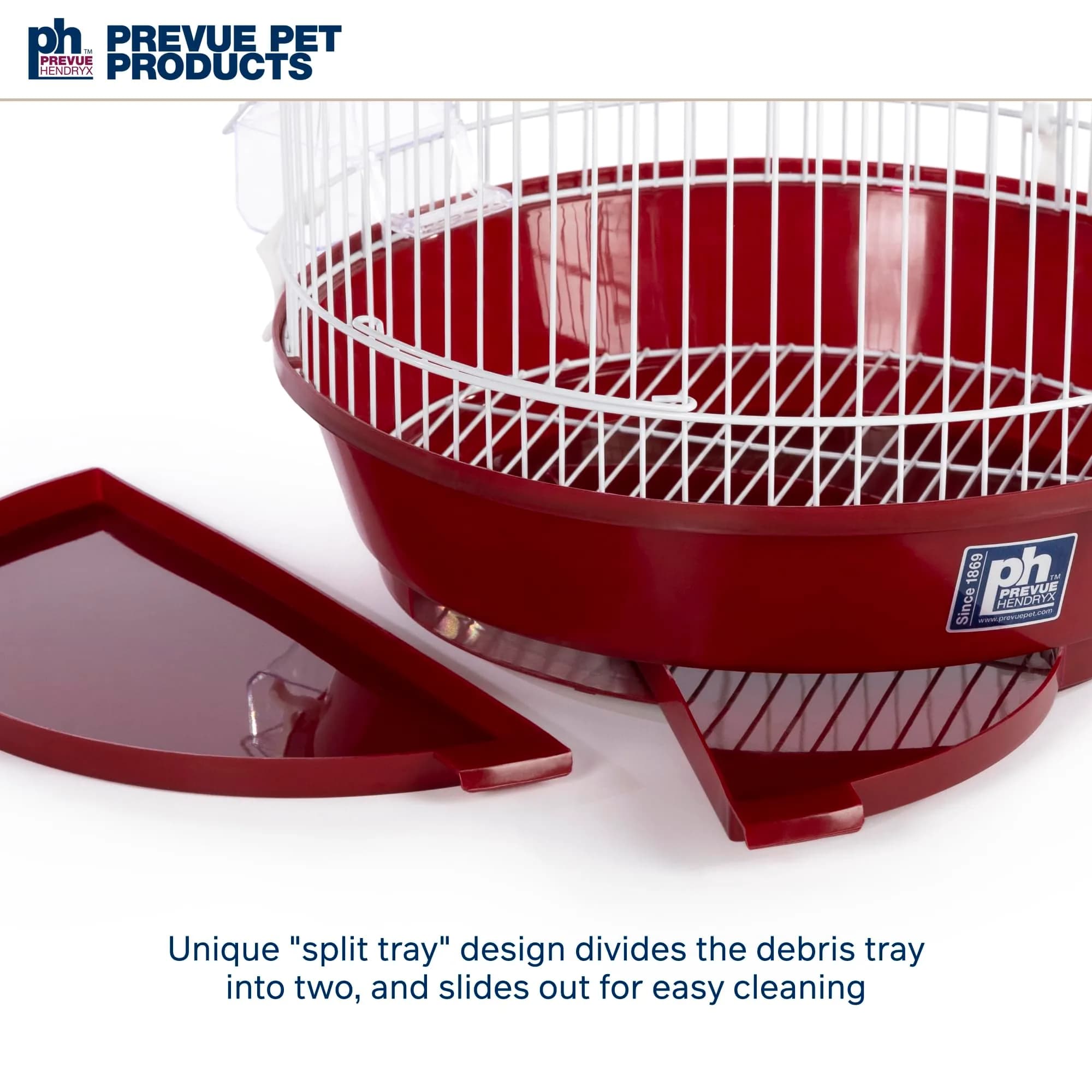 Prevue Pet Products Classic Round Bird Cage, Red | 12" (30.48 cm) Diameter x 26" (66.04 cm) Height - view 5